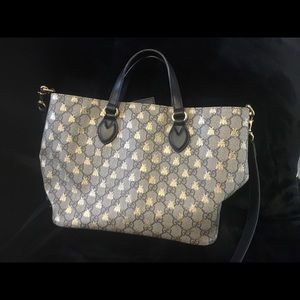 Gucci small tote supreme GG bees edition